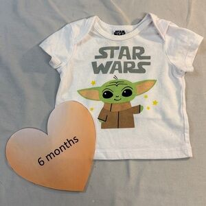 Mandalorian - Grogu - Green and Brown Baby Yoda Tee - 6 months